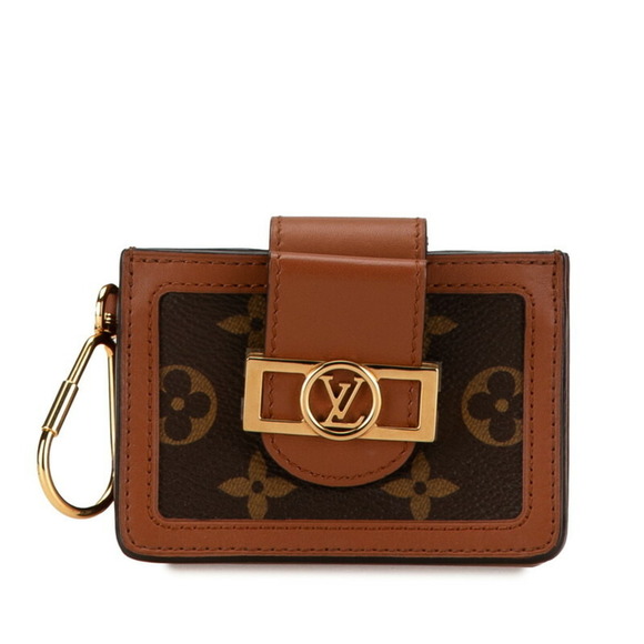 LOUIS VUITTON Brown Monogram Leather Card Holder - Picture 1 of 8